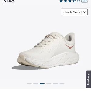 Hoka Arahi White Rose Gold 8.5 Womens New In Box